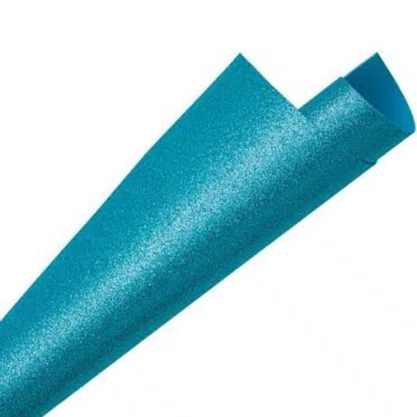Cartolina EVA Glitter Azul Turquesa 40x60 Unidade Seller