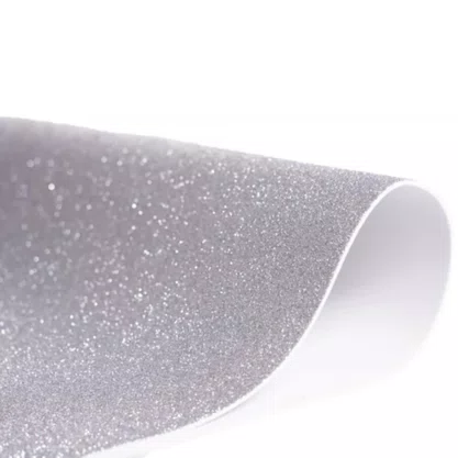 Cartolina EVA Glitter Prata 40x60 Unidade Seller