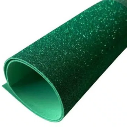 Cartolina EVA Glitter Verde Escuro 40x60 Unidade Seller