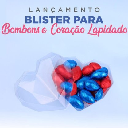 Casca Blister Coração Lapidado 350g Cod.10539 BWB