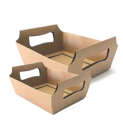 Cesta Papel Cartão Grande Kraft Natural Xingo (30x9,5x21,5 cm)