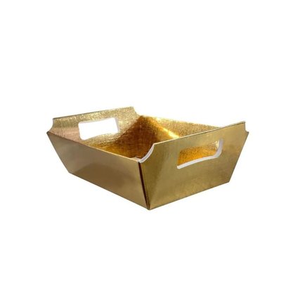 Cesta Papel Cartão Média Linho Ouro Albano Cod 33886