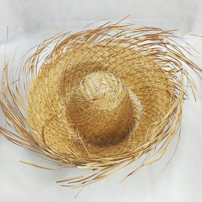 Chapéu de Palha Natural Desfiado Bazar Importadora