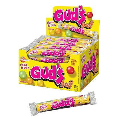 Chiclete Gud’s Ball Sortido 18 Tubos com 6 Unidades Toffano