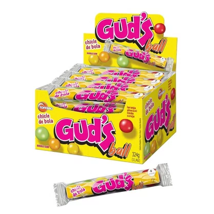 Chiclete Gud’s Ball Sortido 18 Tubos com 6 Unidades Toffano