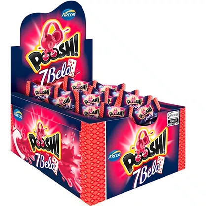 Chiclete Poosh 7Belo 40 Unidades Arcor