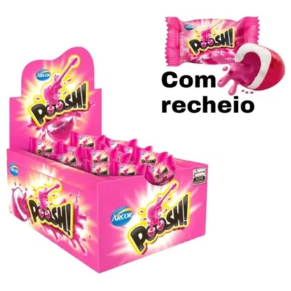Chiclete Poosh Tutti Frutti 40 Unidades Arcor