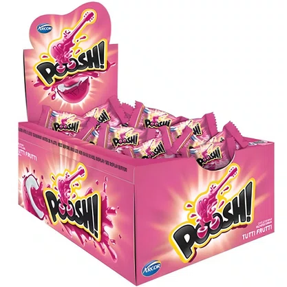 Chiclete Poosh Tutti Frutti 40 Unidades Arcor