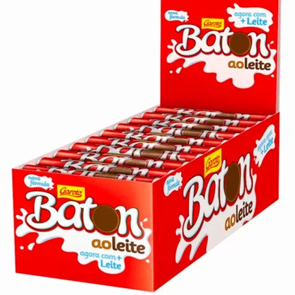 Chocolate Baton Ao Leite 16g Caixa 30 unidades Garoto