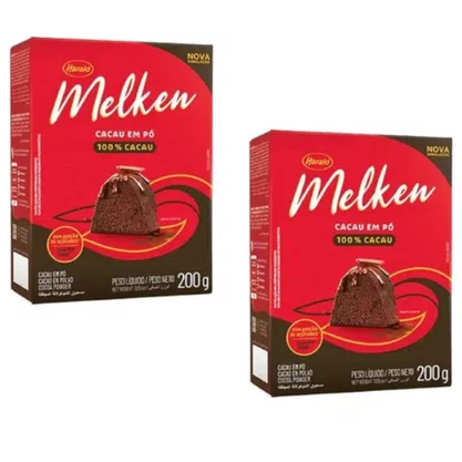 Chocolate Em Pó 100% Cacau 200g Melken Harald