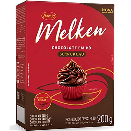Chocolate em pó 50% Melken 200 g HARALD