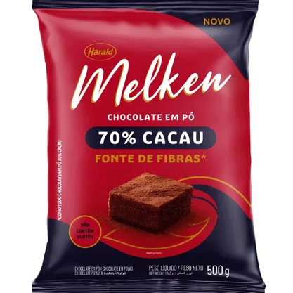 Chocolate Em Pó 70% Cacau 500g Melken Harald