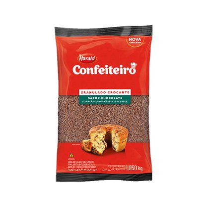 Chocolate Granulado Crocante 2,100Kg Confeiteiro Harald
