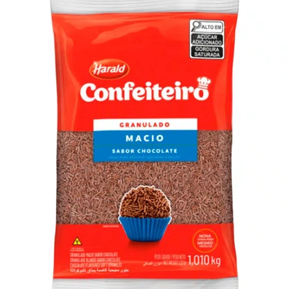 Chocolate Granulado Macio 1,050Kg Confeiteiro Harald