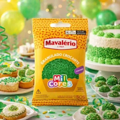 Chocolate Granulado Verde 150g Mavalerio