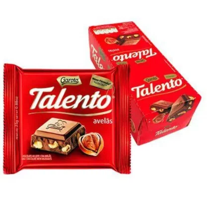 Chocolate Mini Talento Ao Leite com Avelãs 25g 15 Unidades Garoto