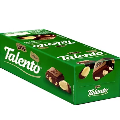 Chocolate Mini Talento Ao Leite com Castanha-do-Pará 25g 15 Unidades Garoto
