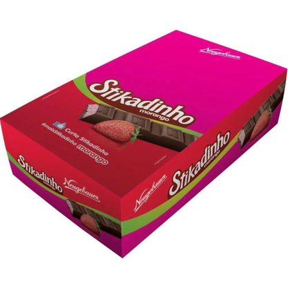 Chocolate Stikadinho Morango 12,3g Caixa 32 Unidades Neugebauer