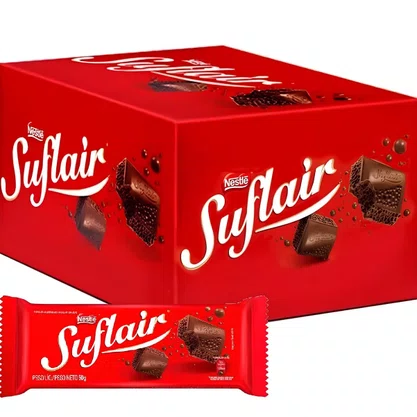 Chocolate Suflair Ao Leite 50g Caixa 20 Unidades Nestlé