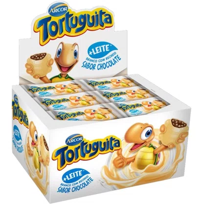Chocolate Tortuguita Branca 15,5g Caixa 24 Unidades Arcor