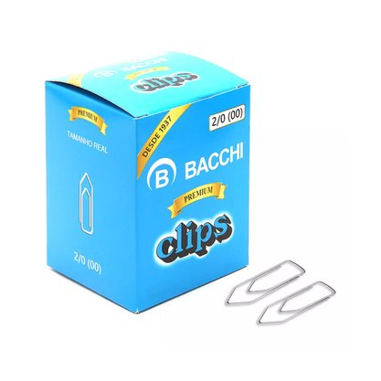 Clips Galvanizados 2/0 Com 100 Unidades Bacchi
