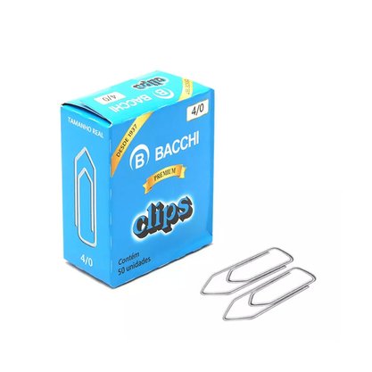 Clips Galvanizados 4/0 Com 50 Unidades Bacchi