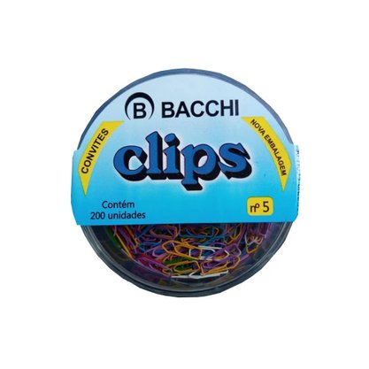 Clips N. 5 Colorido Bacchi C/ 200un