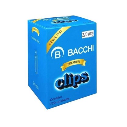 Clips Nº 2/0 com 720 Unidades Bacchi