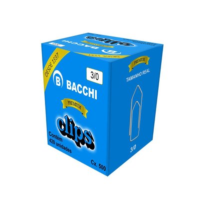 Clips Nº 3/0 com 420 Unidades Bacchi