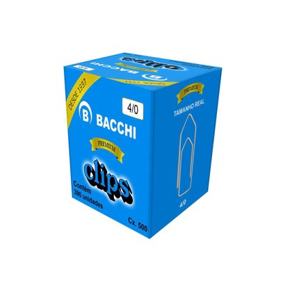 Clips Nº 4/0 com 390 Unidades Bacchi