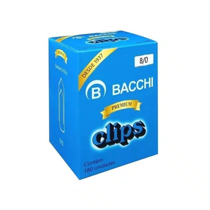 Clips Nº 8/0 C/ 500g Bacchi 180un