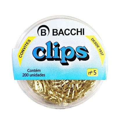 Clips Ouro N°5 Bacchi C/200un