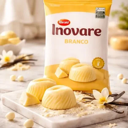 Cobertura Chocolate Branco Gotas 2,05kg Inovare Harald