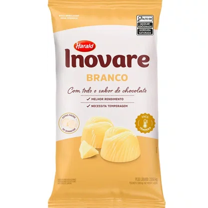 Cobertura Chocolate Branco Gotas 2,05kg Inovare Harald