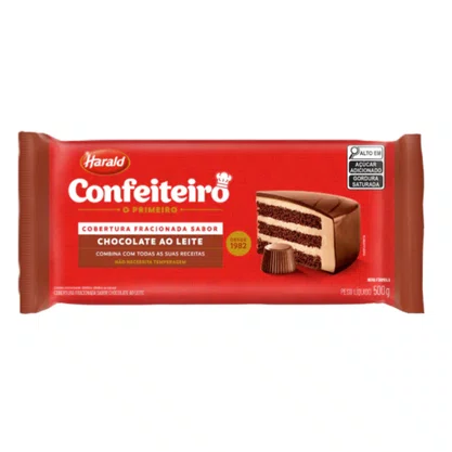 Cobertura Chocolate Confeiteiro Ao Leite 500g Harald