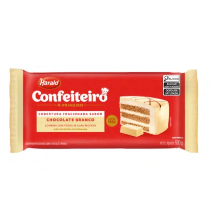 Cobertura Chocolate Confeiteiro Branco 500g Harald