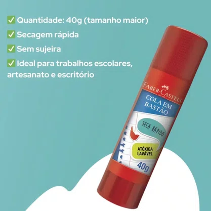 Cola Bastão 40G Faber-Castell