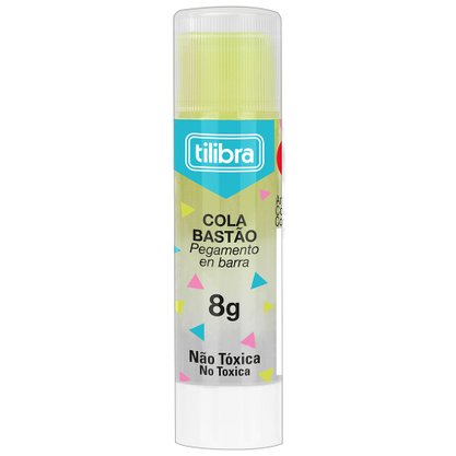 Cola Bastão Transparente Colorida Amarelo 08g Tilibra