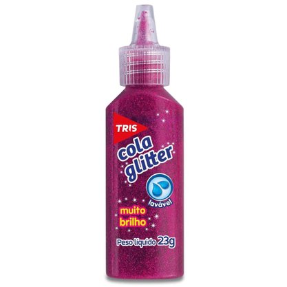 Cola Colorida com Glitter Pink Tris 23g