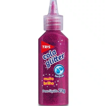 Cola Colorida com Glitter Pink Tris 23g
