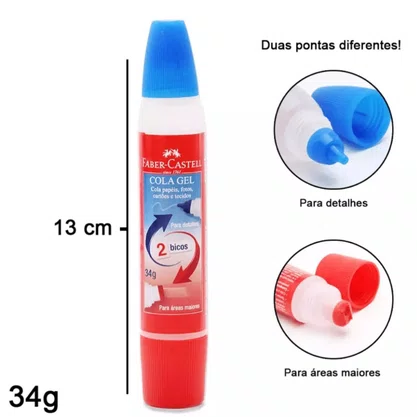 Cola Gel 2 Bicos 34g Faber Castell
