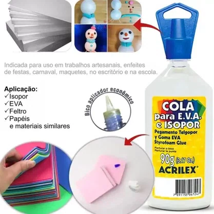 Cola Para E.V.A. e Isopor Líquida 35g Acrilex