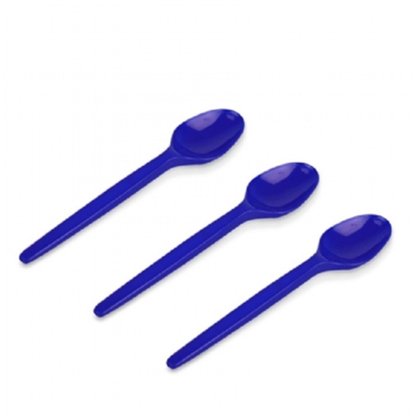 Colher de Sobremesa Azul Escuro C/50 Unidades Kaixote