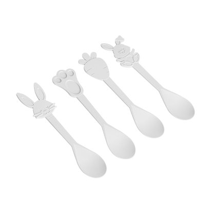 Colher Sobremesa Branca Páscoa C/12 Unidades FestPlastik