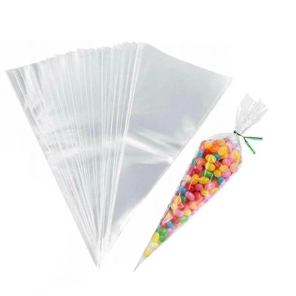 Cone Poli Transparente Peq 10x15 Cm Pct C/ 50 Un Inove