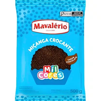 Confeito Miçanga Chocolate 500g Mil Cores Mavalério