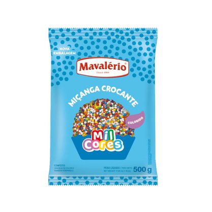 Confeito Miçanga Colorido 500g Mil Cores Mavalério