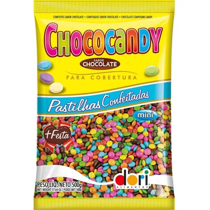 Confete de Chocolate Colorido 500g Chococandy Dori