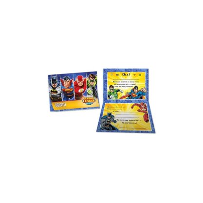 Convite Aniversário Liga da Justiça FestColor