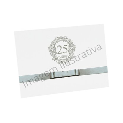 Convite Ibirapuera Prata Vergê 25 Unidades Romitec